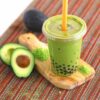 Avocado Bubble Tea With Utensils Set - Image 2